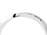 White gold Pavé Round Moissanite Twist Band_10