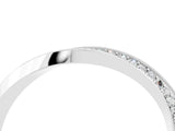 White gold Pavé Round Moissanite Twist Band_16