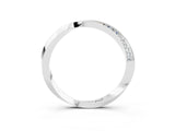 White gold Pavé Round Moissanite Twist Band_9