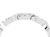 White gold Pavé Round Moissanite Twist Eternity Band with Shared Prong Setting_34