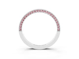 White gold Pavé Round Morganite Channel Set Band_21