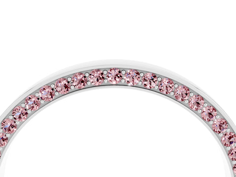 White gold Pavé Round Morganite Channel Set Band_22