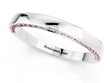 White gold Pavé Round Morganite Channel Set Band_31