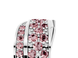 White gold Pavé Round Morganite Crossover Band with Bead Prong Setting_11