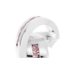 White gold Pavé Round Morganite Crossover Band with Channel Setting_11