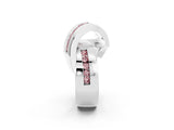 White gold Pavé Round Morganite Crossover Band with Channel Setting_8