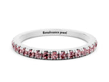 White gold Pavé Round Morganite Half Eternity Band with Shared Prong Setting_6