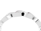 White gold Pavé Round Morganite Interlocking Eternity Band with Bezel Prong Setting_10