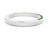 White gold Pavé Round Peridot Channel Set Band_18