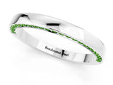 White gold Pavé Round Peridot Channel Set Band_19