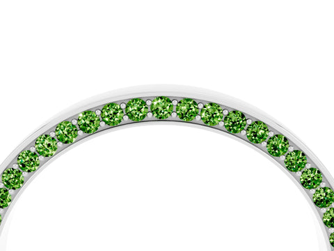 White gold Pavé Round Peridot Channel Set Band_22