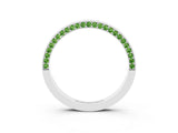 White gold Pavé Round Peridot Channel Set Band_33