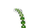 White gold Pavé Round Peridot Chevron Band with Shared Prong Setting_11