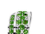 White gold Pavé Round Peridot Crossover Band with Bead Prong Setting_11