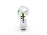 White gold Pavé Round Peridot Crossover Band with Channel Setting_8