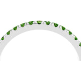 White gold Pavé Round Peridot Half Eternity Band with Shared Prong Setting_10