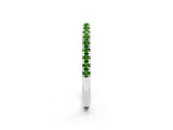 White gold Pavé Round Peridot Half Eternity Band with Shared Prong Setting_8