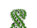 White gold Pavé Round Peridot Infinity Twist Band with Shared Prong Setting_17