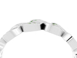 White gold Pavé Round Peridot Interlocking Eternity Band with Bezel Prong Setting_10