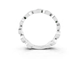 White gold Pavé Round Peridot Interlocking Eternity Band with Bezel Prong Setting_9