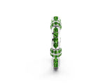 White gold Pavé Round Peridot Link Band with Bezel Setting_20
