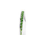 White gold Pavé Round Peridot Twist Band_11