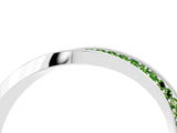 White gold Pavé Round Peridot Twist Band_16