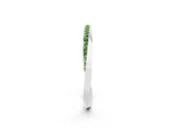 White gold Pavé Round Peridot Twist Band_8