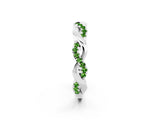 White gold Pavé Round Peridot Twist Eternity Band with Shared Prong Setting_64