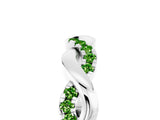 White gold Pavé Round Peridot Twist Eternity Band with Shared Prong Setting_67