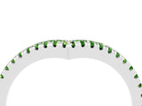 White gold Pavé Round Peridot V-Shaped Chevron Band with Shared Prong Setting_10