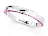 White gold Pavé Round Pink Sapphire Channel Set Band_19