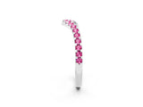 White gold Pavé Round Pink Sapphire Chevron Band with Shared Prong Setting_20