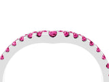 White gold Pavé Round Pink Sapphire Chevron Band with Shared Prong Setting_22