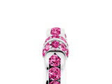 White gold Pavé Round Pink Sapphire Link Band with Bezel Setting_35