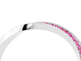 White gold Pavé Round Pink Sapphire Twist Band_16