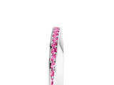 White gold Pavé Round Pink Sapphire Twist Band_23