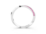 White gold Pavé Round Pink Sapphire Twist Band_27