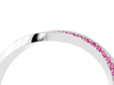 White gold Pavé Round Pink Sapphire Twist Band_28