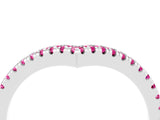 White gold Pavé Round Pink Sapphire V-Shaped Chevron Band with Shared Prong Setting_22