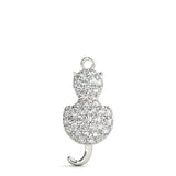 White gold Pavé Round Prong Set Cat Pendant 1