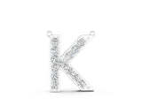 White gold Pavé Round Prong Set Initial Pendant_18