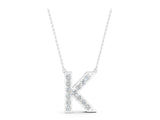 White gold Pavé Round Prong Set Initial Pendant_19
