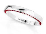 White gold Pavé Round Ruby Channel Set Band_19