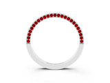 White gold Pavé Round Ruby Channel Set Band_33