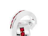 White gold Pavé Round Ruby Crossover Band with Channel Setting_11