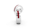 White gold Pavé Round Ruby Crossover Band with Channel Setting_8