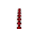 White gold Pavé Round Ruby Half Eternity Band with Shared Prong Setting_11