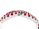 White gold Pavé Round Ruby Infinity Twist Band with Shared Prong Setting_10
