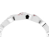 White gold Pavé Round Ruby Interlocking Eternity Band with Bezel Prong Setting_10